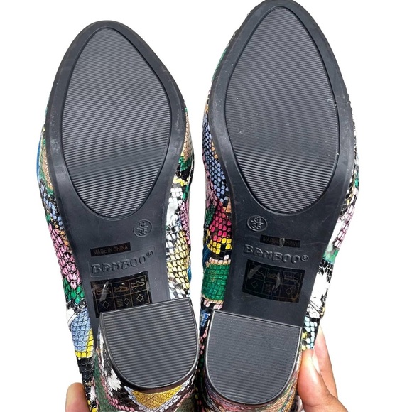 Bamboo  Sorbet Ankle Boots Multi Color  Rainbow Faux Leather Sz 5.5 Colorful - Picture 7 of 14